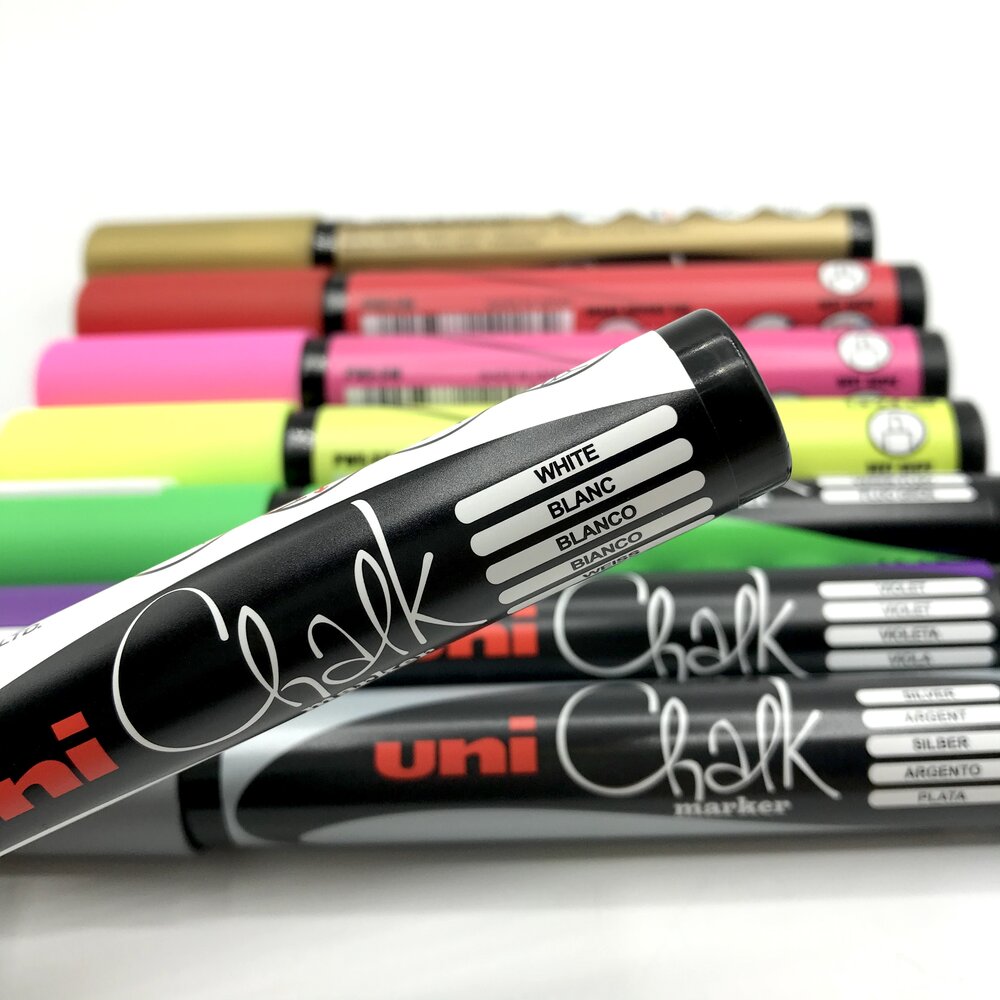 Uni Chalk Marker - 5M - White
