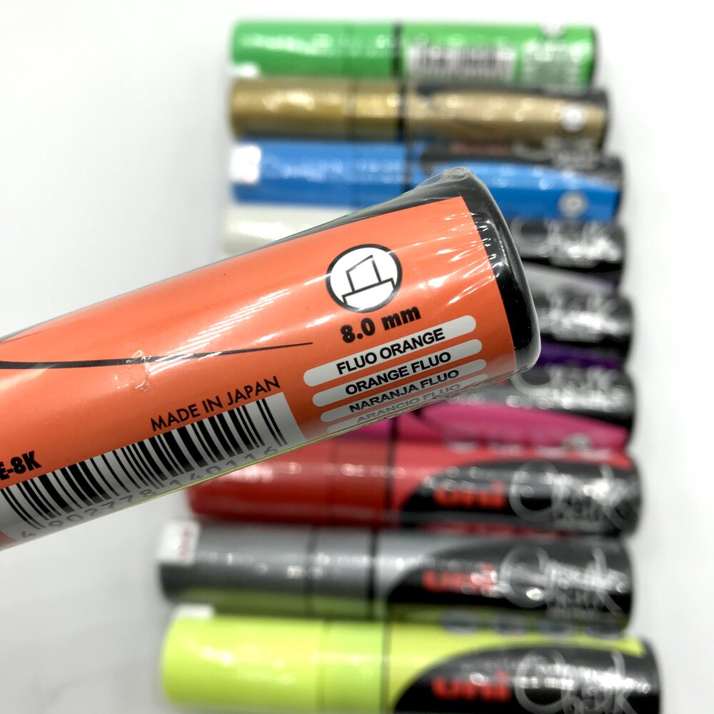 Uni Chalk Marker - 8K - Orange