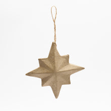 Load image into Gallery viewer, Xmas Star/ heart - Papier mache - 8cm
