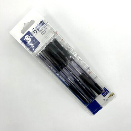 Ballpoint Black Pens x 6