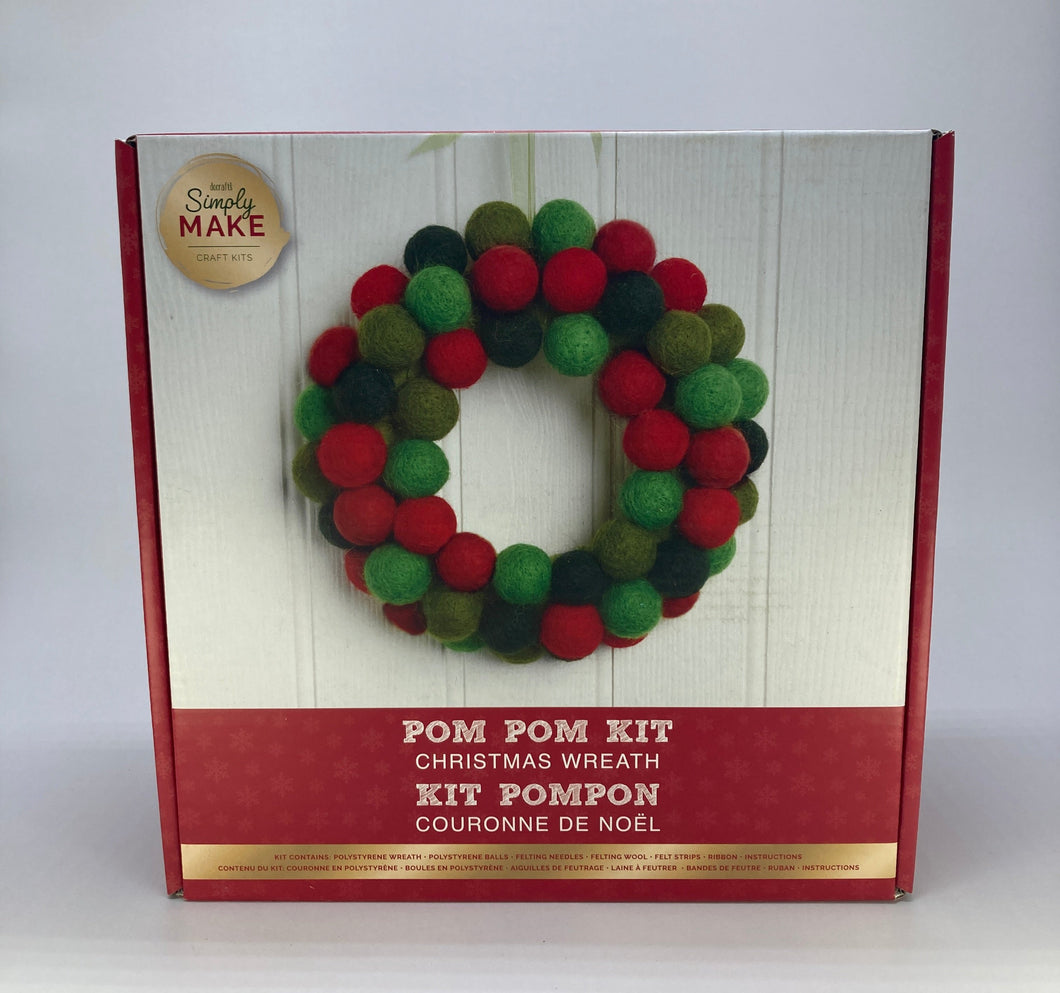 Simply Make Pom Pom Christmas Wreath Kit