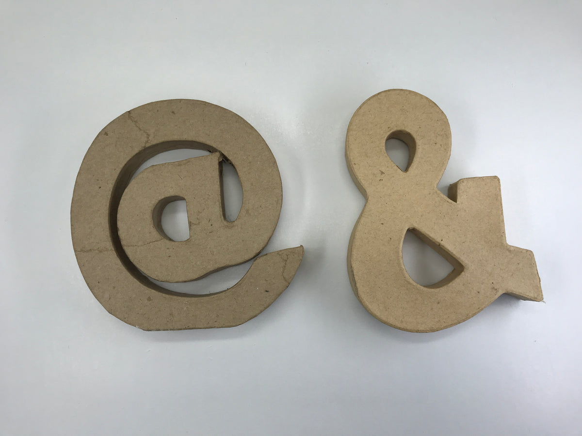 Papier Mache Letters & Symbols – Children’s Scrapstore