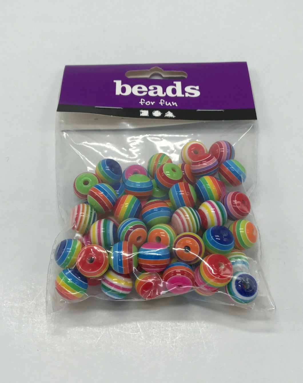 Stripy Plastic Beads