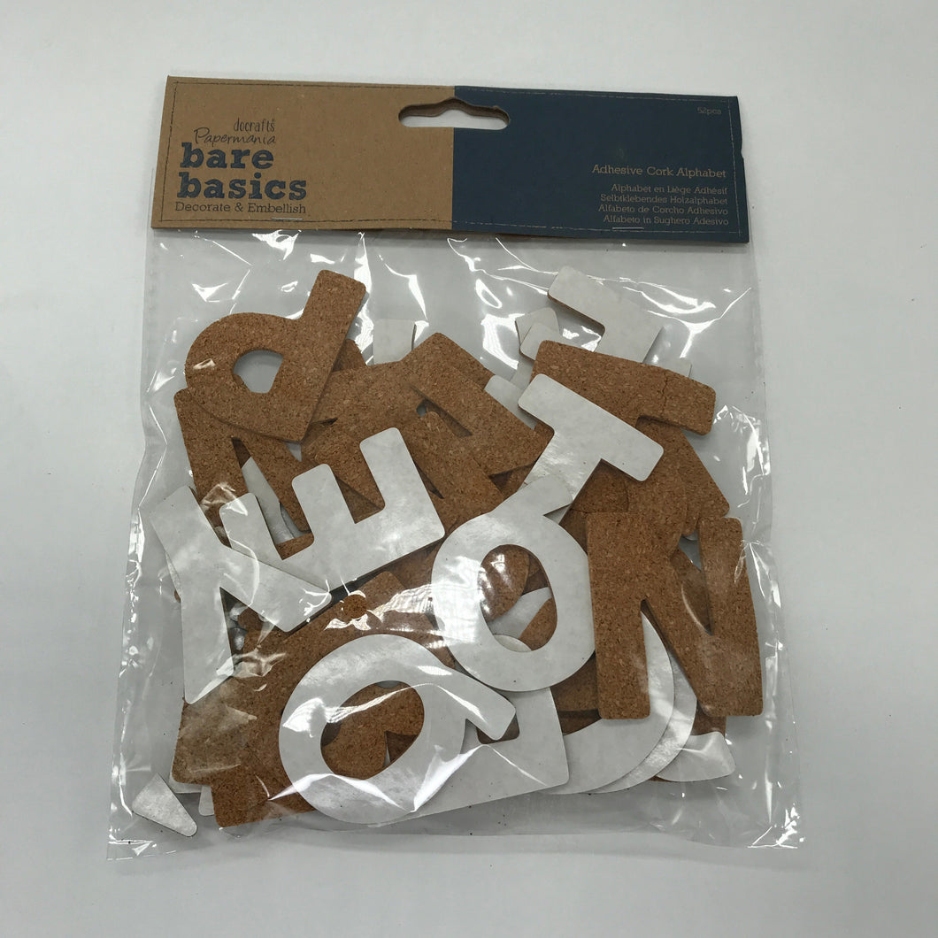 Adhesive Cork Alphabet