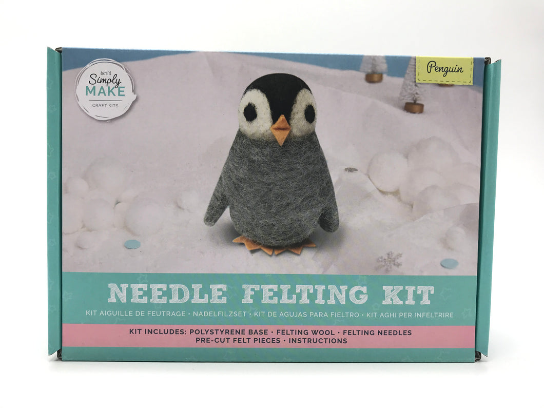 Needle Felting Kit - Penguin