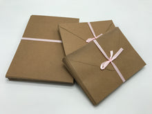 Load image into Gallery viewer, White &amp; Brown Blank Cards and Envelopes
