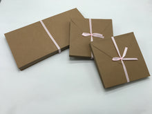 Load image into Gallery viewer, White &amp; Brown Blank Cards and Envelopes
