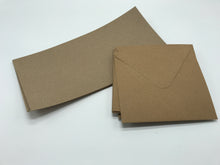 Load image into Gallery viewer, White &amp; Brown Blank Cards and Envelopes

