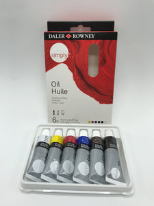 Daler Rowney Simply Oil Paint Set 6x12ml