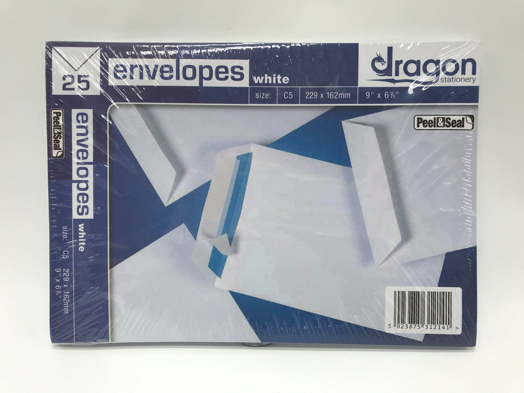 White C5 Envelopes x 25