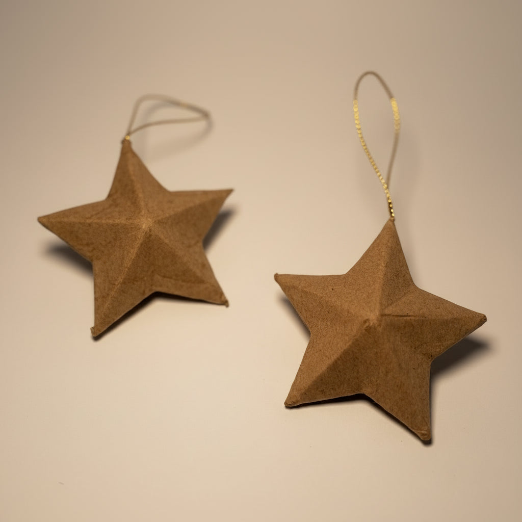 Christmas Ornament - Papier Mache Star
