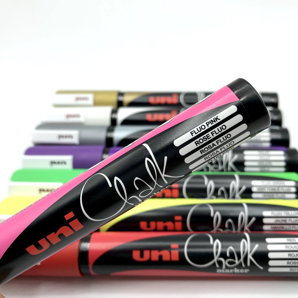 Uni Chalk Marker - 5M - Pink