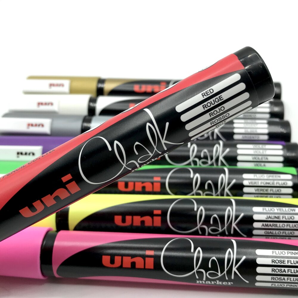 Uni Chalk Marker - 5M - Red