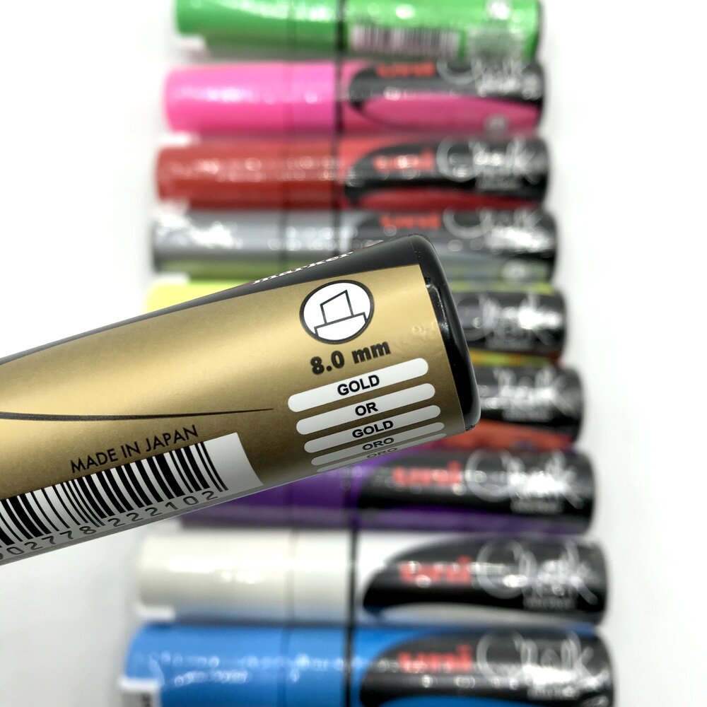 Uni Chalk Marker - 8K - Gold