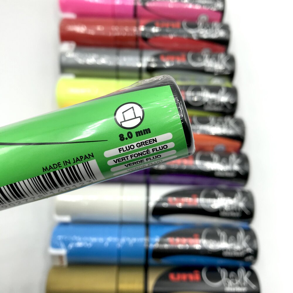 Uni Chalk Marker - 8K - Green