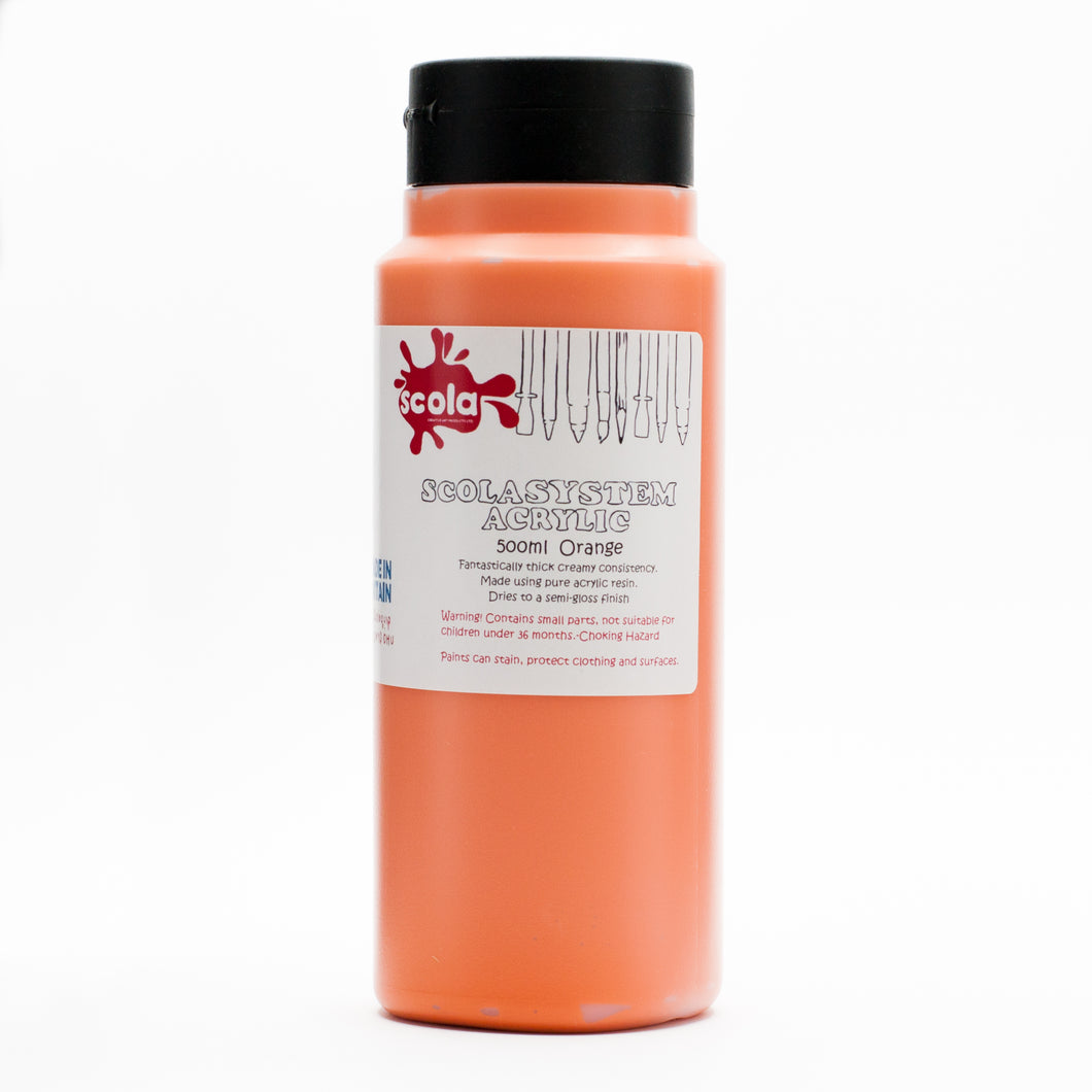 Scola System 500ml Acrylic Paint - Orange
