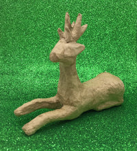 Load image into Gallery viewer, Sitting Reindeer - Papier Mache
