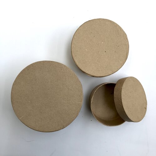 Papier-Mache Round Box